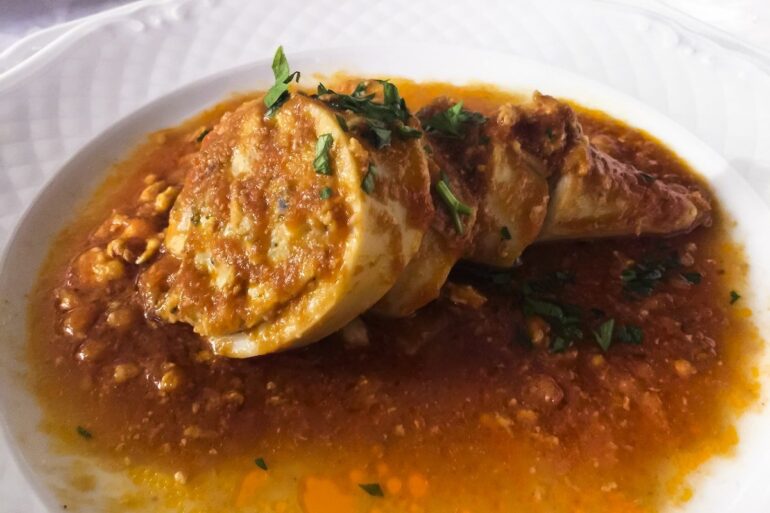 Piatto di totani alla sorrentina